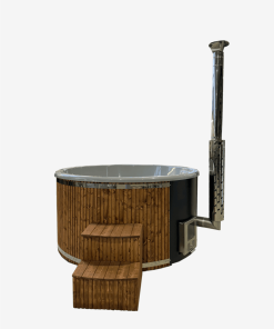 Stiklo pluošto kubilas integruota krosnele