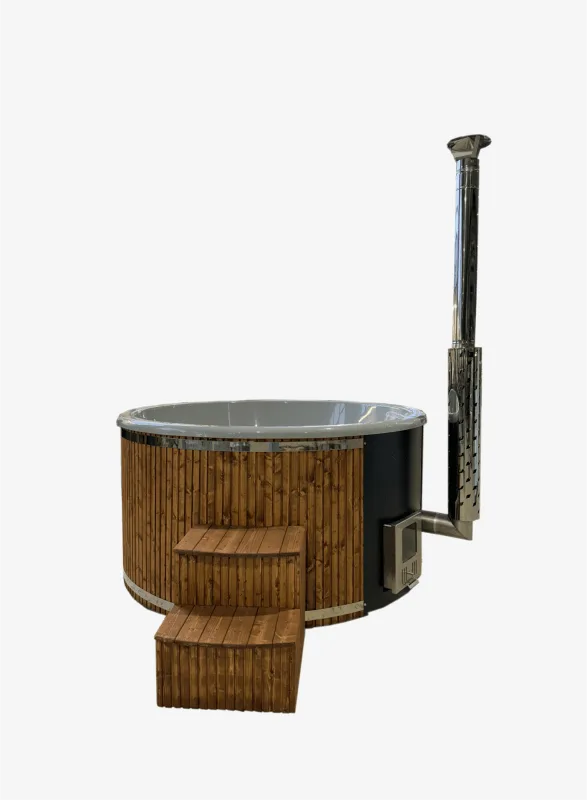 Stiklo pluošto kubilas integruota krosnele