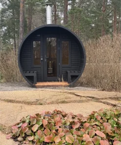 Apvali medinė Barrel pirtis