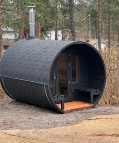 Medinė apvali Barrel pirtis