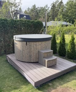 Alternative view of Premium stiklo pluošto kubilas su hidromasažo sistema