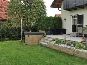 Alternative view of Deluxe stiklo pluošto kubilas su hidromasažo sistema