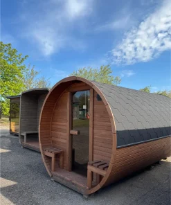 4M barrel pirtis iš termo medienos