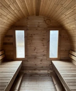 4M barrel pirtis iš termo medienos