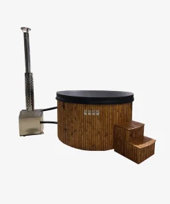 XL stiklo pluošto kubilas su išorine krosnele