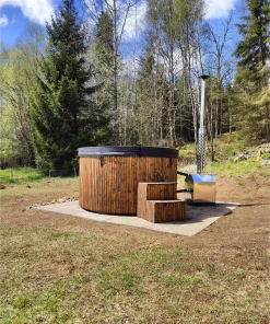 Stiklo pluošto kubilas išorine krosnele