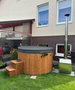 Stiklo pluošto kubilas išorine nerūdijančio plieno krosnele