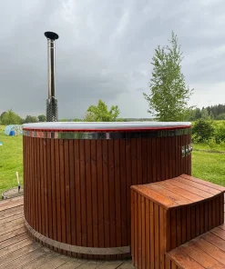 Stiklo pluošto kubilas integruota krosnele