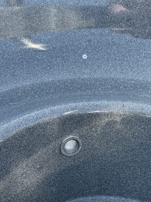 LED lempa 3D Granite stiklo pluošto kubile
