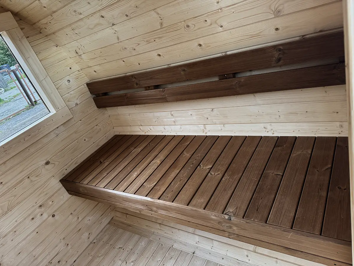 2m Barrel pirtis su LED apšvietimu ir galiniu langu - Image 4